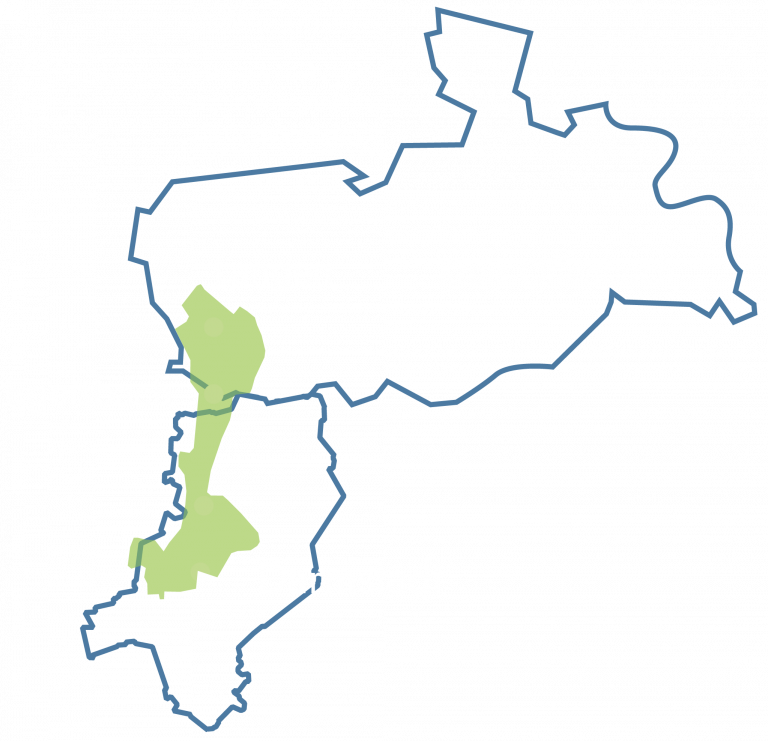 Das Projekt 6 Testgebiet-Karte